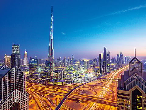 An aerial view of Dubai. The UAE has seen robust and continuous progress in its global competitiveness ranking over the past few years from a rank of 15th globally in 2016.