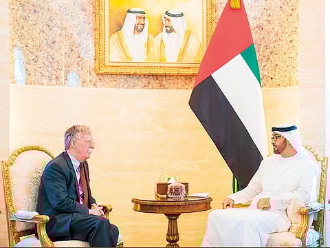 His Highness Shaikh Mohammad Bin Zayed Al Nahyan, Abu Dhabi Crown Prince and Deputy Supreme Commander of the UAE Armed Forces, received John Bolton, the United States National Security Adviser, in Abu Dhabi on Wednesday.