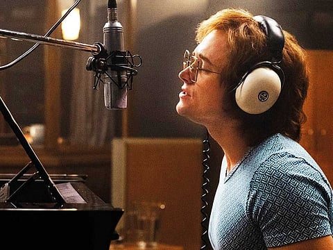 Taron Egerton as Elton John in 'Rocketman'.