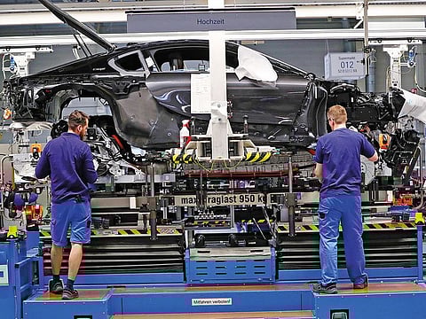A BMW factory in Leipzig. Germany exported €27.2 billion of cars and car parts in 2018.