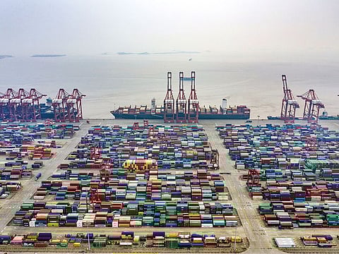The Yangshan Deep-Water Port in Hangzhou Bay south of Shanghai, China. Donald Trump is juggling multiple trade conflicts, with allies and rivals alike.