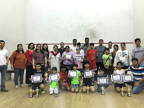 Caption: Shayaz Attari excelled at the Dubai Junior Squash Championship 2019 held at the Al Nasr Leisureland.