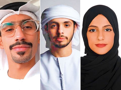 From left: Ghanim Al Halyan, Ali Lari and Shamma Fahed Al Thehli