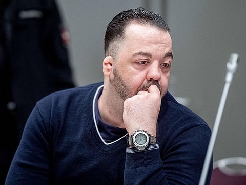 Former nurse Niels Hoegel, accused of killing more than 100 patients in his care, waits at court for his verdict at court in Oldenburg, northern Germany, on June 6, 2019.
