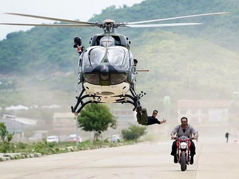 Akshay Kumar does chopper stunt for ‘Sooryavanshi’