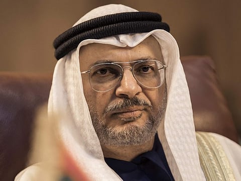 Emirati Minister of State for Foreign Affairs Anwar Gargash attends a meeting of the Arab League Foreign Ministers in the Egyptian capital Cairo on March 6, 2019.
