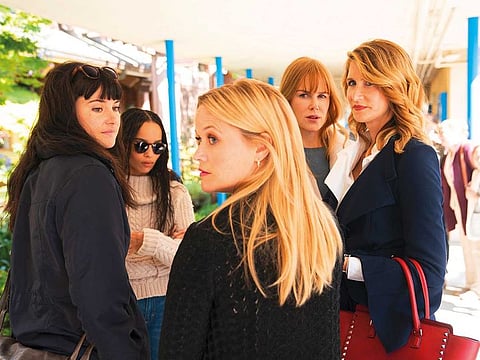 Clockwise from left: Shailene Woodley, Zoe Kravitz, Nicole Kidman, Laura Dern and Reese Witherspoon in ‘Big Little Lies