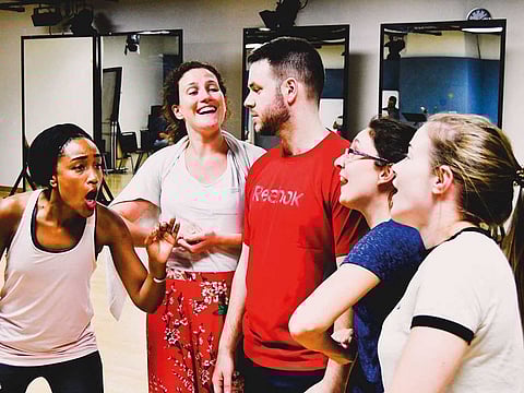 Cast of ‘Footloose! The Musical’ in rehearsal.