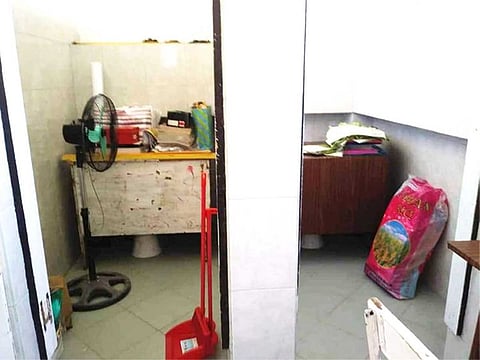 Picture showing a restroom used as a “faculty room” in Bacoor National High School (BNHS)-Molino Main has gone viral.
