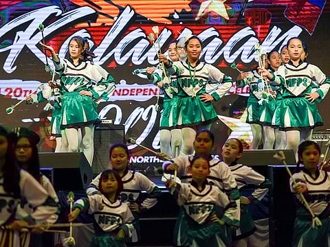 Parade during Kalayaan 2018 the 120th Philippine Independence Day Celebration taking place at the Dubai World Trade Center Zabeel Hall 1, Dubai.