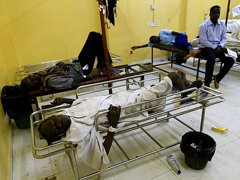 Victims of violence in the crackdown on Sudanese protesters lay down inside a ward receiving treatment in a hospital in Omdurman, Khartoum, Sudan June 10, 2019.