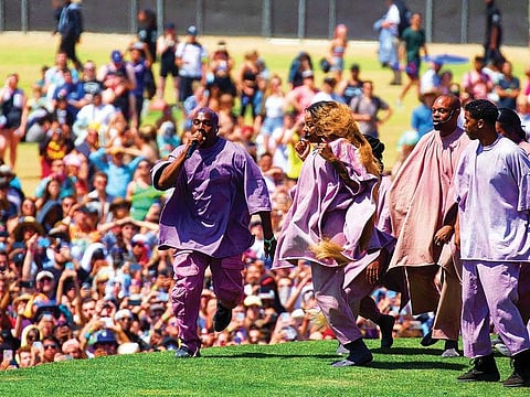 Kanye West's Easter Sunday Service during Weekend 2 of the Coachella Valley Music and Arts Festival at the Empire Polo Club.