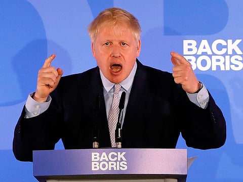Conservative MP Boris Johnson speaks during his Conservative Party leadership campaign launch in London.
