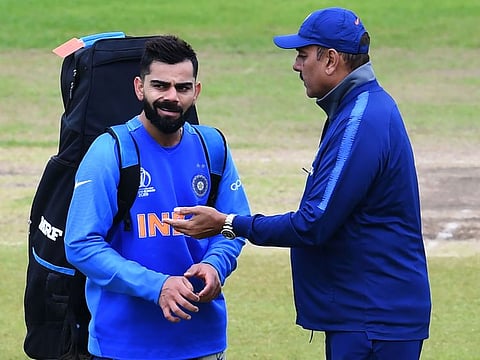 File photo: Indian skipper Virat Kohli and head coach Ravi Shastri.