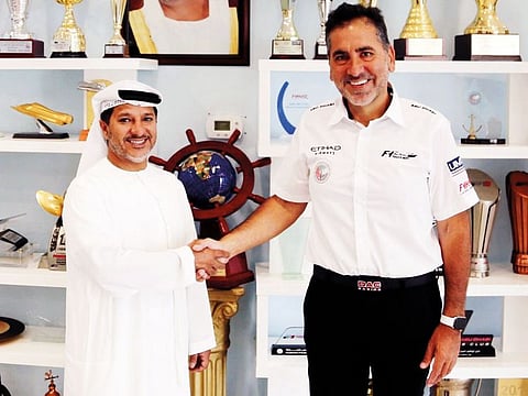 ADIMSC General Manager Salem Al Rumaithi with Guido Cappellini.