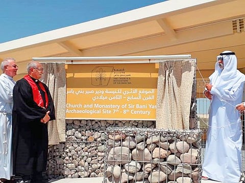 Shaikh Nahayan Mabarak Al Nahayan opened the site along with Mohammad Khalifa Al Mubarak, chairman of DCT - Abu Dhabi, and a number of priests and archaeological experts.