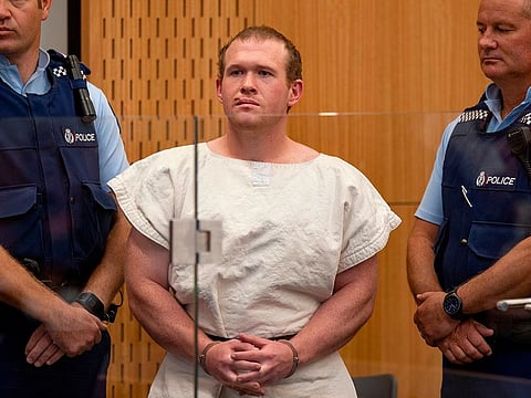 Brenton Tarrant (C), the man charged in relation to the Christchurch massacre.