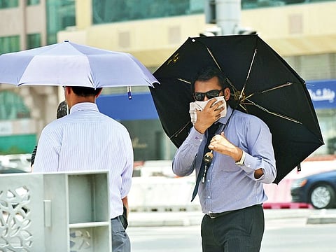 A dusty and hot weather. For illustrative purposes only.