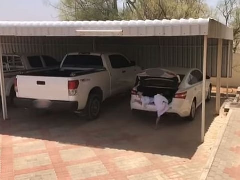 Abu Dhabi Police warned parents not to leave their cars unlocked at home to prevent children from getting trapped.