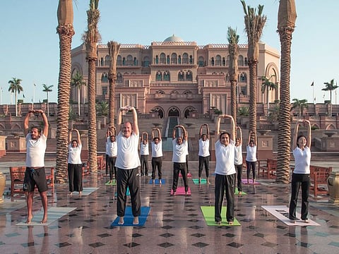 International Day of Yoga at Emirates Palace in Abu Dhabi