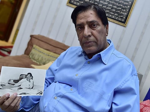 Mohammad Nawaz Rabbani, a resident of UAE for 45 years and a long time Gulf News subscriber, shows pictures of his early days at his job in Dubai Police. Picture taken on 23rd May, 2019. Photo Clint Egbert/Gulf News