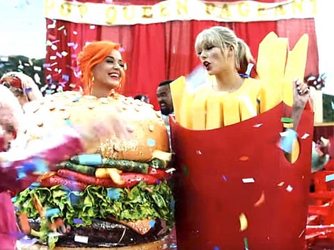 Taylor Swift with Katy Perry