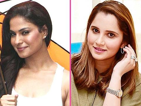 Veena Malik and Sania Mirza