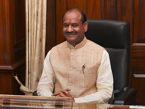 Newly-elected Speaker for 17th Lok Sabha Om Birla takes charge at his office at Parliament, in New Delhi.