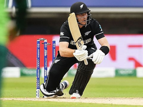 New Zealand's Martin Guptill was struck on the big toe by a Haris Rauf yorker in Sharjah on Tuesday.