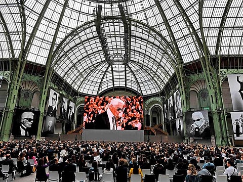 The ‘Karl For Ever’ event to honour late German fashion designer Karl Lagerfeld at the Grand Palais in Paris.