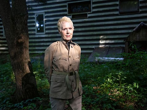 Writer E. Jean Carroll at her home in Warwick, New York on Friday