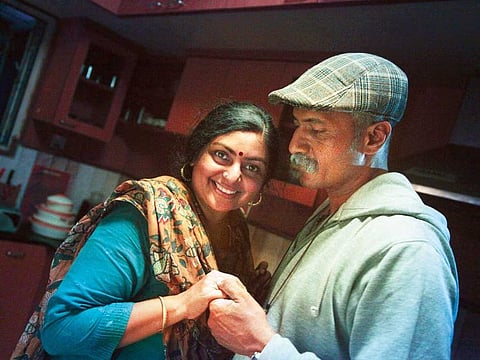 Sriranjini and Kishore in the movie