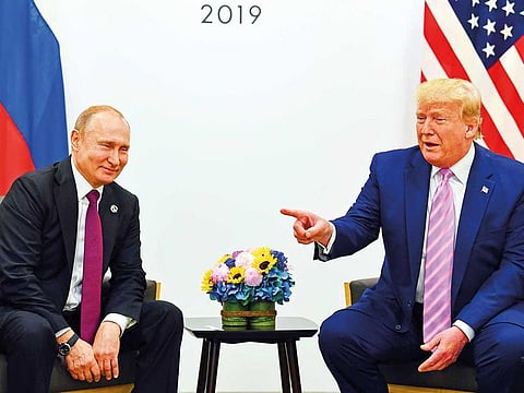 Russia’s President Vladimir Putin and US President Donald Trump during a bilateral meeting at the G20 summit.