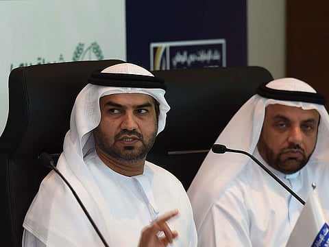 Brigadier Jamal Salem Al Jallaf, Director General Department of Criminal Investigation, Dubai Police and Abdulla Qassem, Group Chief Operating Officer, Emirates NBD during the Dubai Police and Emirates NBD  discussion on a joint public service campaign, aimed at raising public awareness and education on cybersecurity at Emirates NBD Head Office, Deira, Dubai on June 30.