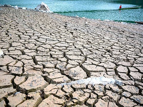A fisherman of the Dumagat tribe commuting on a boat at Angat Dam in Norzagaray, Bulacan