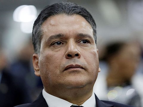 A file photo of parliamentary speaker Moad Bouchareb at the National People's Assembly (APN) in Algiers, Algeria, October 24, 2018.