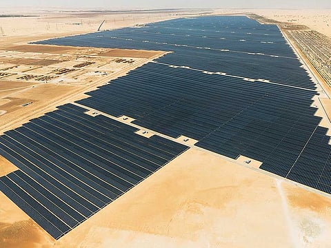 Once completed, the Al Dhafra solar power project site will cover an area of approximately 20 square kilometres, authorities say.