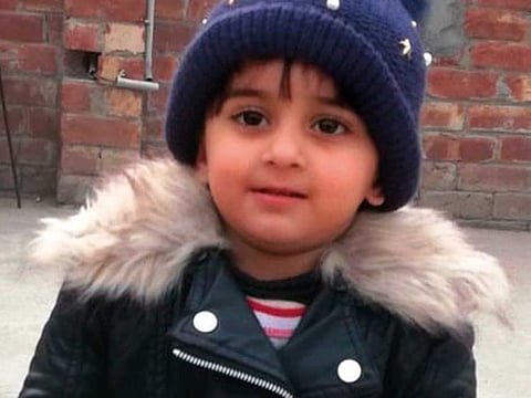 Two-year-old Anabia died when she suddenly thrust her leg at the steering wheel, making the car veer off the road and leading to a fatal crash.