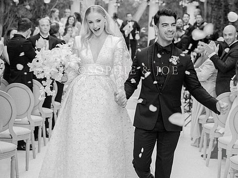 Sophie Turner and Joe Jonas at their wedding