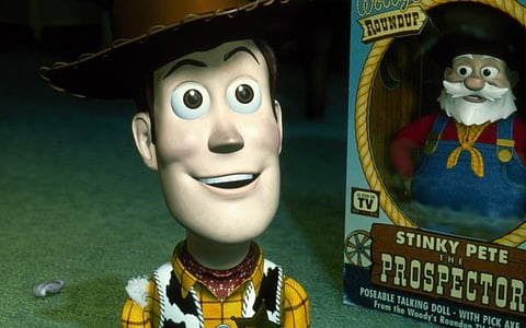 Sheriff Woody, left, in a scene from "Toy Story 2."