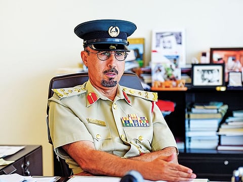 Brigadier Abdul Raheem Bin Shafee, Director of Al Barsha Police Station, Dubai, during an interview with Gulf News.