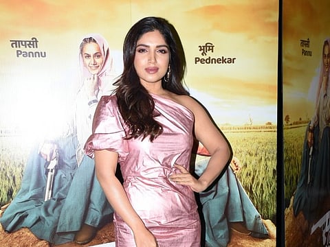 Mumbai: Actress Bhumi Pednekar at the wrap-up party of her upcoming film "Saand Ki Aankh", in Mumbai, on May 2, 2019 (Photo: IANS)