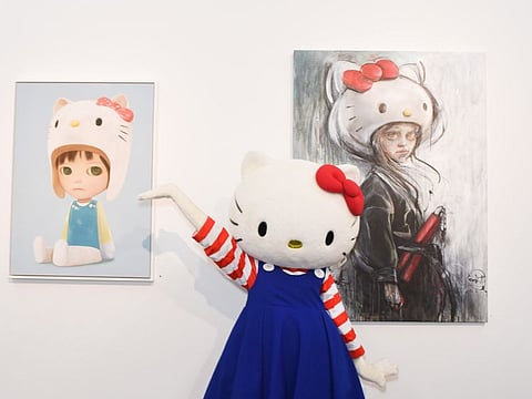 Hello Kitty attends Corey Helford Gallery And Sanrio Host Hello Kitty 45th Anniversary Group Show Opening Reception at Corey Helford Gallery on June 29, 2019 in Culver City, California.