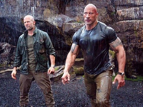 Jason Statham and Dwayne ‘The Rock’ Johnson in ‘Hobbs & Shaw’.