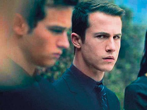 Brandon Flynn, Dylan Minnette and Alisha Boe in season 3 of ‘13 Reasons Why’.