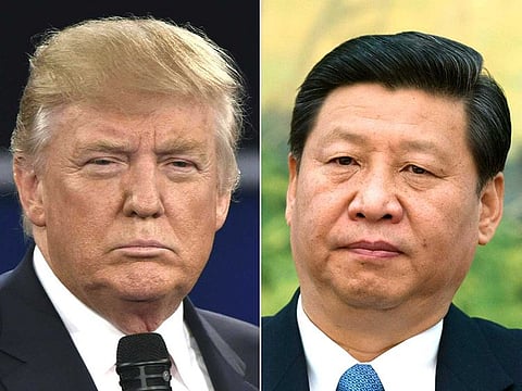 US President Donald Trump (left) and China's leader Xi Jinping (right)