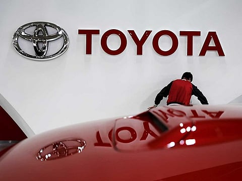 Toyota's domestic output for November declined 3.3% from a year earlier, while overseas output was up 3.8%.