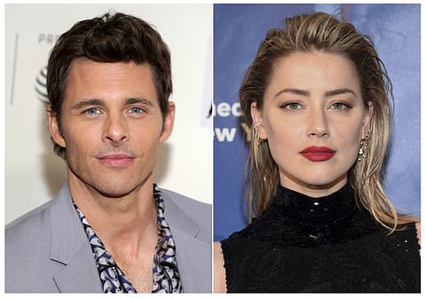This combination photo shows actor James Marsden at a screening of "Westworld" during the 2018 Tribeca Film Festival in New York on April 19, 2018, left, and actress Amber Heard at the Planned Parenthood of New York City spring gala benefit in New York on May 1, 2019. Marsden and Heard will star in the CBS All Access limited series "The Stand," based on Stephen King’s bestselling novel. (Photos by Brent N. Clarke, left, and Evan Agostini/Invision/AP)
