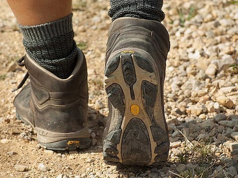 Bastoni walks at least 20-30 km (12.4-18.6 miles) a day, carrying only snacks and water. For illustrative purposes only