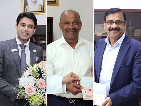 From left: Anoop Moopen, C.K. Abdul Majeed and Sajeev P.K.